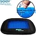 Sojoy Gel Seat Cushion for Long Sitting Cooling Gel Seat Cushion for Office Chair Breathable Chair Cushion for Pressure Pain Relief (18x17x2,Black)