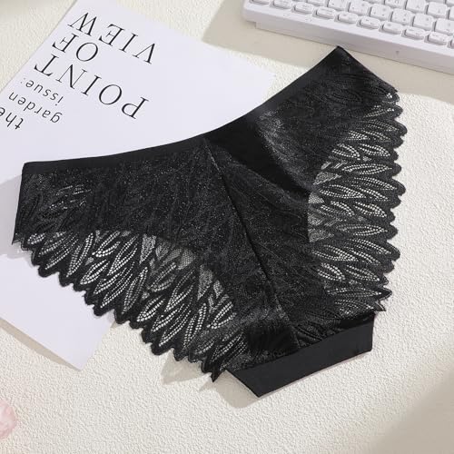 ALL OF SHE Seamless Underwear Women's Seamless Briefs Brazilian Lace Underpants Women's Briefs Women Seamless Pack of 6 Sexy Hipster Invisible Brazil Comfortable Panties, S-2XL