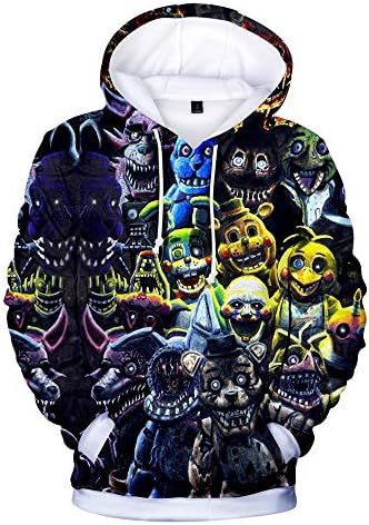 Boys Kids 3D Five Nights at Freddy's Hoodie Hooded Sports Sweatshirt