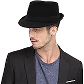 Fedora Hat Men Felt Panama Jazz Hat Women Classic Manhattan Structured Trilby Hat Short Brim Vintage Fedora Hat Band