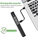 DinoFire Rechargeable Green Light Presentation Powerpoint Clicker Wireless Presenter USB Remote Control Hyperlink Volume Control Slide Advancer 2.4GHz 11