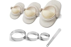 7Pcs Dumpling Maker Mold Kit, 3 Size Empanada Press Mold with Dough Cutter and Filling Spoon, Kitchen Gadget Fast to Make Pie