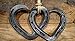 Intertwined Horseshoe Hearts - hanging wall or decor