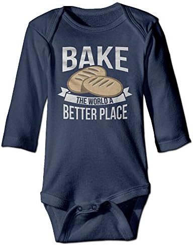 Bake The World A Better Place Unisex Boys Girls Sleepwear Baby Onesie Clothing
