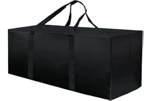 OSTLTTYN Outdoor Cushion Storage Bag Extra Large 68.5"L X 30"W X 20"H Waterproof Heavy Duty Patio Furniture Cushion Storage Bag with Zipper and Handles, Black