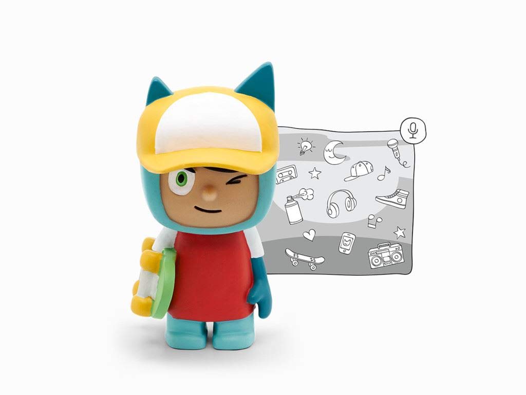 tonies Skateboarder Creative Audio Character - Mini Skateboarder Toys, Kids Learning Toys with up to 90 Minutes of Customisable Content for Children