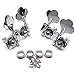 Timiy 4pcs 2 Right 2 Left Chrome Guitar Locking Tuning Pegs Tuners Machine Heads for Acoustic Guitar