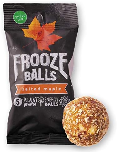 Frooze Balls Plant Protein Powered Fruit & Nut Energy Balls | Gluten Free | Vegan | Non GMO (Salted Maple, Pack of 8)…