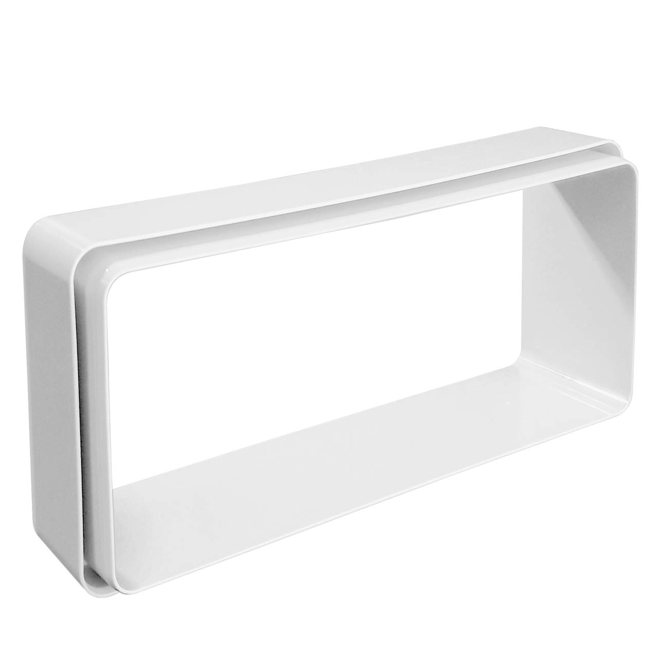 La Ventilazione CG229B ABS Coupling 220 x 90 mm with F/F Connections for Rectangular Tubes, White, 220x90 mm