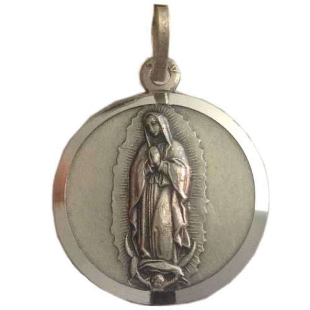925 Sterling Silver " Madonna of Guadalupe " Medal