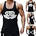 New Fi Men GYM MUSCLE SLEEVELESS SHIRT TANK TOP BODYBUILDING SPORT FITNESS VEST T-Shirt (Black, L)