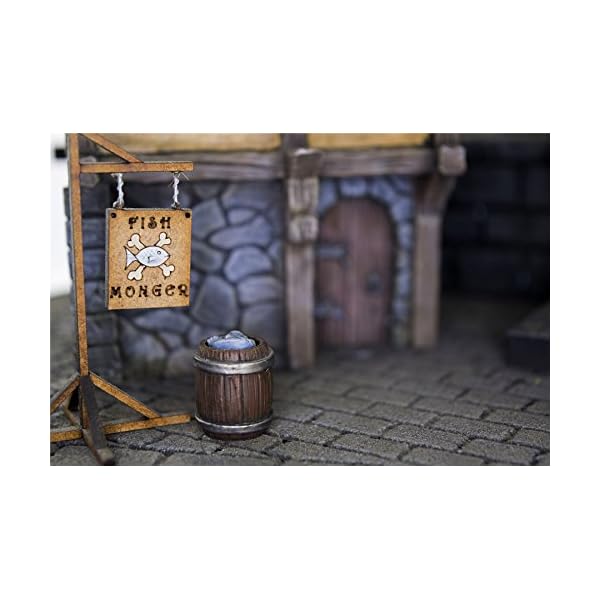 War World Gaming Fantasy Village Komplettset - 28mm Fantasie Tabletop Gelände Modell Diorama Modellbau Landschaft… – Bild 3