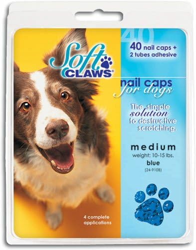 Soft Claws Blue Dog Nail Caps, XX-Large