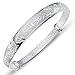Merdia Women's 999 Solid Sterling Silver Chinese Style Luck Adjustable Bangle Bracelet for Women, Ladies and Elder | Lucky Jewelry for Women | Sterling Silver Bangle
