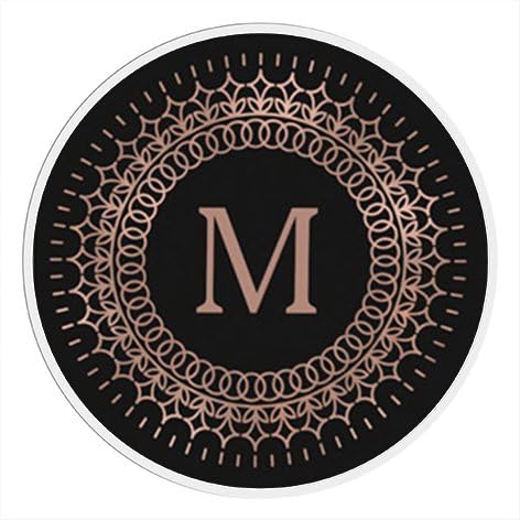 Multi-Function Mounts and Stands, Expanding Stand Grip Pop Mount Socket for Smartphones, iPhone and Tablets - Black&amp;Faux Rose Gold Mandala1