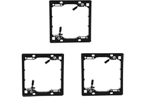 ANONION 2 Pack 3-Gang Low Voltage Mounting Bracket Drywall Flush Wall Plate Device Black