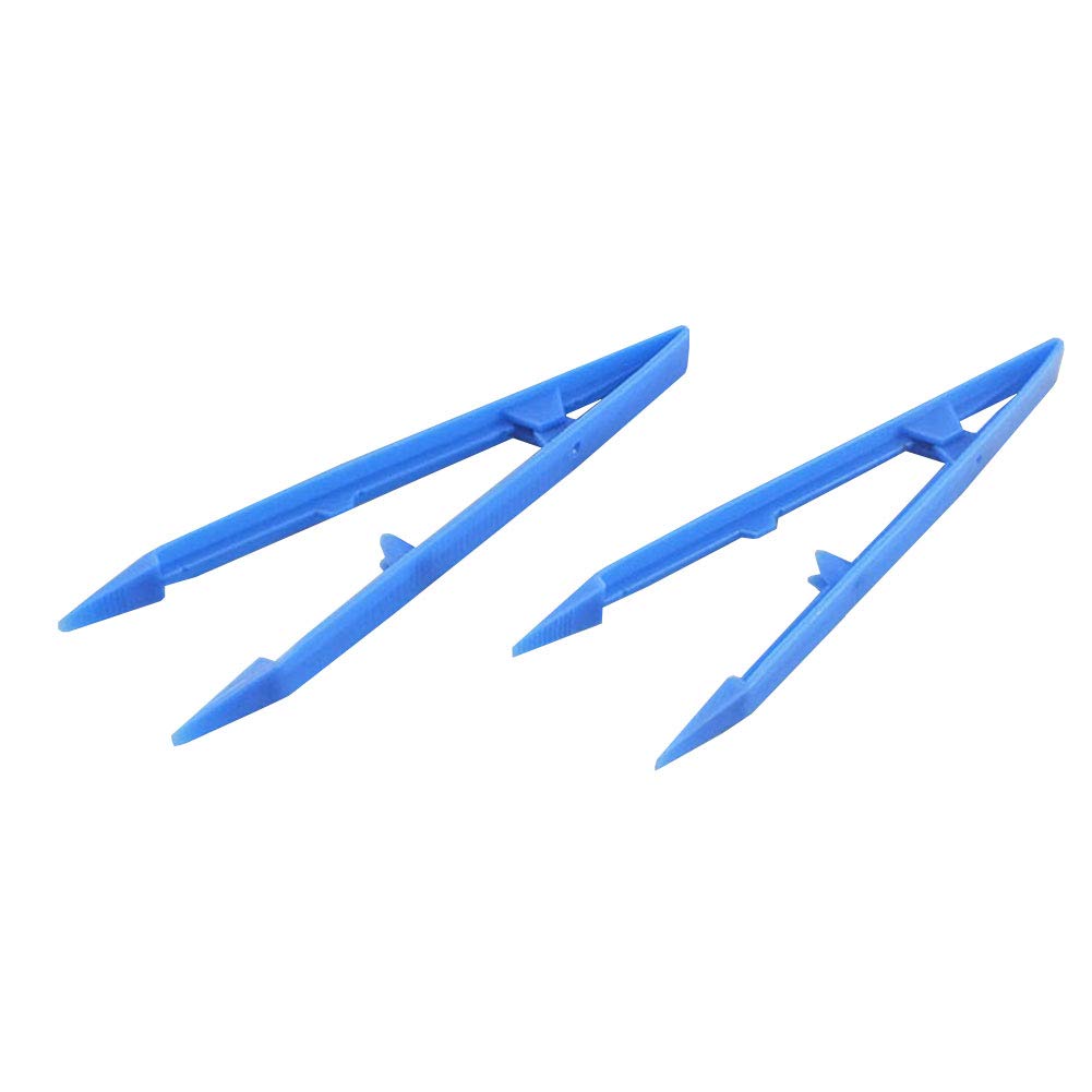 Amazon Com 100 Pieces Plastic Tweezer Disposable Plastic Tweezers Beads Tweezers For Diy Industrial Scientific