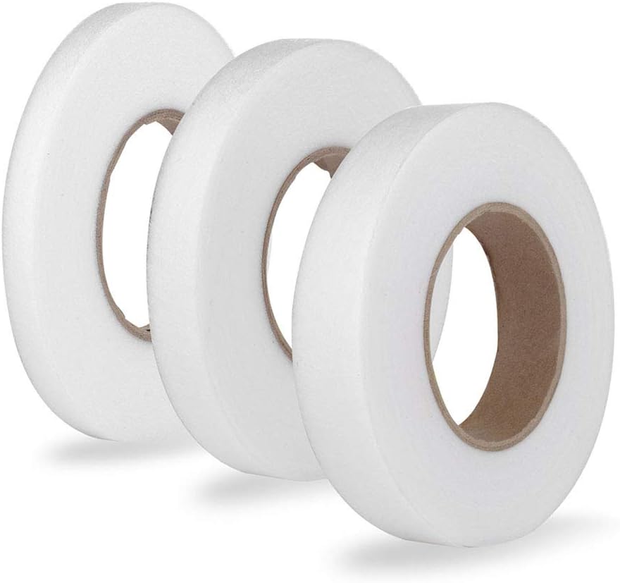 Yesallwas 3 Pieces 100 Yards Fabric Fusing Tape Hem Tape
