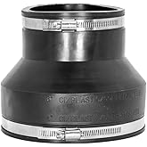 Eastman 6 x 4 Inch Flexible Coupling with Stainless Steel Clamps, 86008