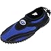 Women's Easy USA Wave Water Shoes Pool Beach Aqua Socks, Yoga , Exercise , Dance (8, Black/Royal 1185L)
