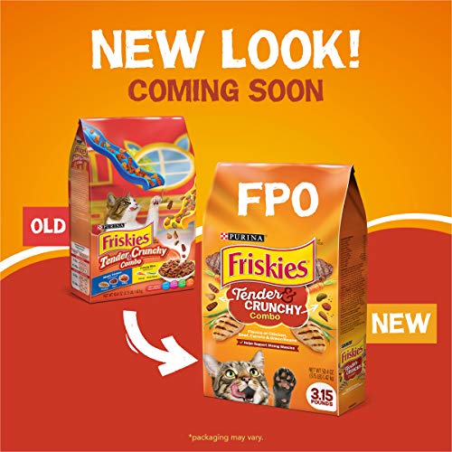 Friskies Dry Cat Food, Tenders and Crunchy Combo, Flavors of Chicken