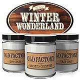 Scented Candles - Winter Wonderland - Set of 3: Hot Cocoa, Roasted Chestnut, and First Snow - 3 x 4-Ounce Soy Candles - Each Votive Candle is Handmade in the USA with only the Best Fragrance Oils