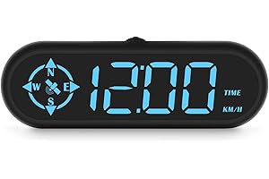 Qfansi Digital GPS Speedometer Universal Head Up Display for Car Large LCD Display HUD Gauge with MPH Speed Fatigued Driving Alert Overspeed Alarm Trip Meter for All Vehicle (G9)