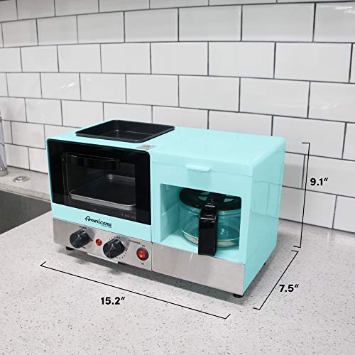 Elite Gourmet Americana 1 Slice, 5.5" Griddle, 3in1 Breakfast Center