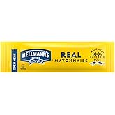 Hellmann's Real Mayonnaise Packets Single Serve, 0.38 Oz, 210 Pack | Made with 100% Cage Free Eggs, Easy Open Portions, Rich Texture &amp; Stable Emulsion, for Caf&eacute;s, Restaurants, Catering &amp; Burgers