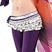 BellyLady Multi-Row Silver Coin Belly Dance Hip Scarf, Belly Dance Outfit