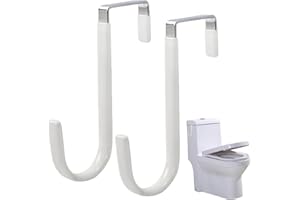 joaoxoko Potty Seat Hook，2pcs Multifunctional Potty Hook for Kids Towel Organizer Heavy Duty Organizer Hooks，Z Shaped Shower Door Hooks (White) (White)