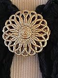 The mattie gold tone flower sweater clip brooch