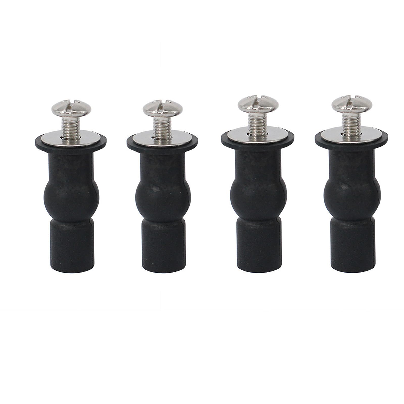 4 Pieces Toilet Seat Fixed, Toilet Seat Attachments, Toilet Seat Fixed Screw, for Toilet Seats, General Toilet Seats, Toilet Lid, Used (Black)