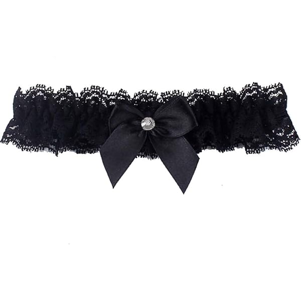 Amazon.com: LissKiss Red Peacock Lace & Satin Bow Garter - Garter :  Clothing, Shoes & Jewelry
