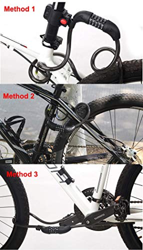 image for Willceal Bike Lock Bicycle Chain Lock,with 5-Digit Resettable Number a