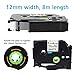 Greateam Compatible with Brother P-Touch Label Tape TZe 12mm 0.47