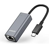 Anker USB C to Ethernet Adapter, Portable 1-Gigabit Network Hub, 10/100/1000 Mbps, for MacBook Pro, iPad Pro 2019/2018, Chrom