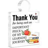 Teacher Appreciation Gifts, Teacher Gifts for Women Men, Teachers Day Gift Idea Thank You Graduation Christmas Gift for Teachers Acrylic Puzzle Piece Plaque Desk Decorations for Home Decor