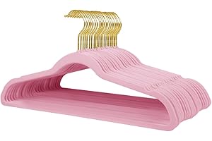 Stormix 22 Pack Velvet Hangers, Clothes Hangers Non-Slip Coat Hangers for Adult Rose - Gold Hook