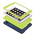 iPad Mini 3 Case,iPad Mini 2 Case, AMCHOICE(TM) Full Body Hybrid Silicone&PC 3 Layer High Impact Resistant Case For Apple iPad Mini 1//2/3 (Navy Blue+Light Green) [Free Stylus]