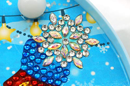 DIY Diamond Painting Lamp with LED Lights Full Drill Crystal Drawing Kit Bedside Night Light Arts Crafts for Home Decoration or Christmas Gifts 6.0x6.0inch(Snowman)