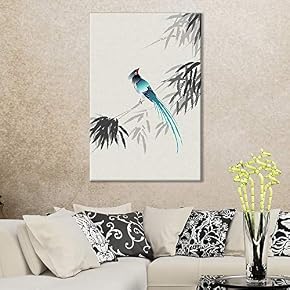 of Blue Bird On Branch Oriental Style