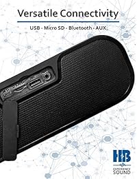 Altavoz Bluetooth Banco de la energía   Hydro Beat Bestia potente 20 W impermeable ducha altavoz portátil con Bluetooth con Power Bank. Múltiples conexiones, Bluetooth, ranura para tarjeta Micro SD, Ranura USB y AUX Cable.