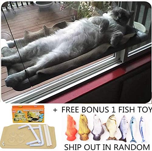 COUTUDI Cat Toys Cat Bed Cat Sleeping Bag, Window Hammock/Perch For Sunbath Comfortable Resting For Cat Kitty Up to 33 LB