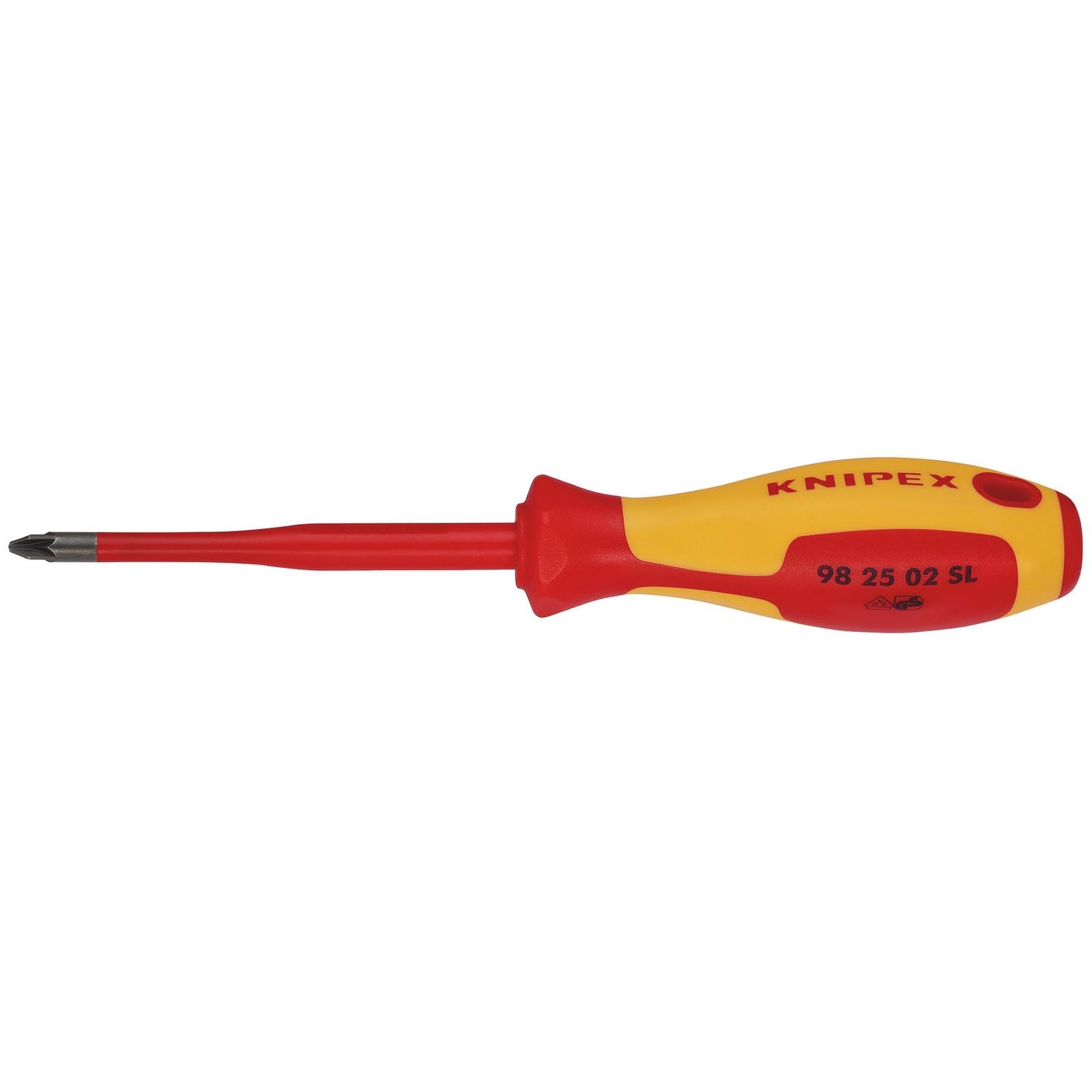 KNIPEX 98 25 02 SL VDE Insulated Pozidriv® Screwdriver, PZ2 x 100mm - Slim