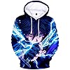 OLIPHEE Jongens Hoodie 3D-print Japanse anime-serie motief pullover cosplay mode capuchontrui
