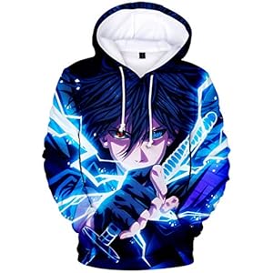 OLIPHEE Jongens Hoodie 3D-print Japanse anime-serie motief pullover cosplay mode capuchontrui
