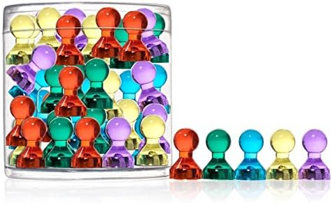 [2 Naissance] 50 PCS Push-Pin Magnets Perfect For Home &amp; Office [#1 Magnet For Fridges, Calendars, Whiteboards &amp; Maps!]