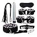8 in 1 Kit Set Handcuffs Footcuff Whip Massager Blindfold Massagers SM