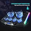 TopMate-C11-Laptop-Cooling-Pad-11-173-RGB-Gaming-Laptop-Cooler-High-Speed-6-Fans-Cooling-Stand-5-Adjustable-Hight-Phone-Stand-and-2-USB-Ports TopMate C11 Laptop Cooling Pad RGB Gaming Notebook Cooler, Laptop Fan Stand Adjustable Height with 6 Quiet Fans and…